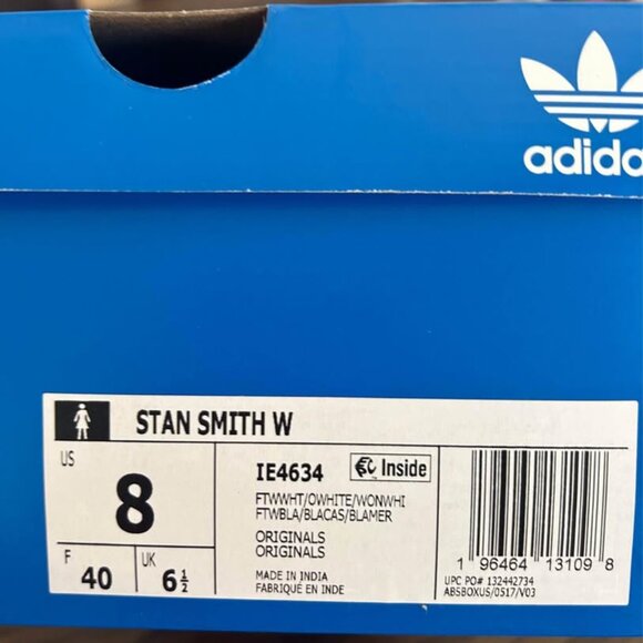 Adidas Stan Smith shoes size 8 - Picture 3 of 3